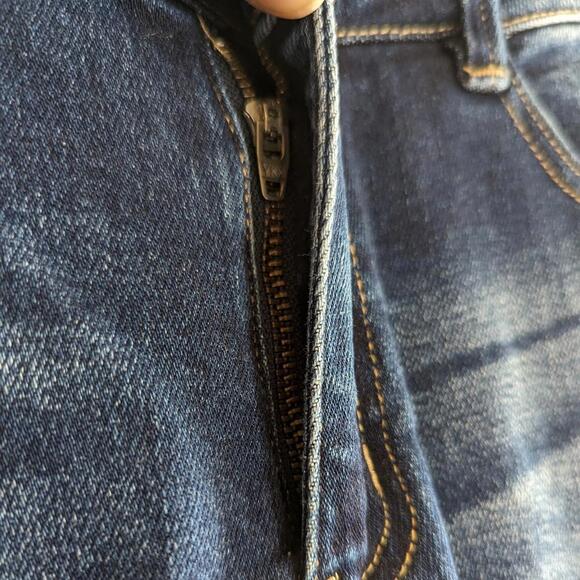 KanCan Highrise Flare Jeans 28 Raw Hem Bell Bottom Jean Factory Distressed - Picture 7 of 15